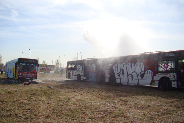 SIMULACRO DE ACCIDENTE DE UN AVION EN EL PRAT