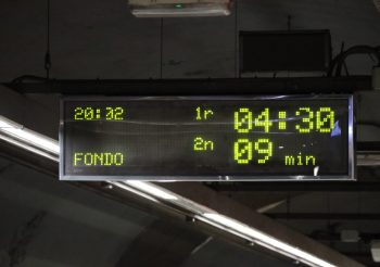 El metro ya informa los tiempos de paso del proximo tren