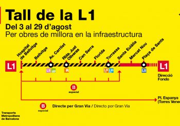 Nuevo corte importante en la L1 del metro