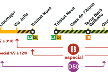 La línea 11 del metro permanecerá cerrada por obras en Trinitat Nova