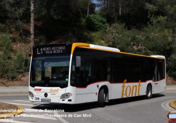 Autocares Font incorpora cuatro nuevos Citaros C2Ü Hybrid para la UAB