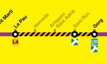 TMB interrumpirá el servicio de la L2 entre La Pau y Gorg por obras urgentes de la infraestructura